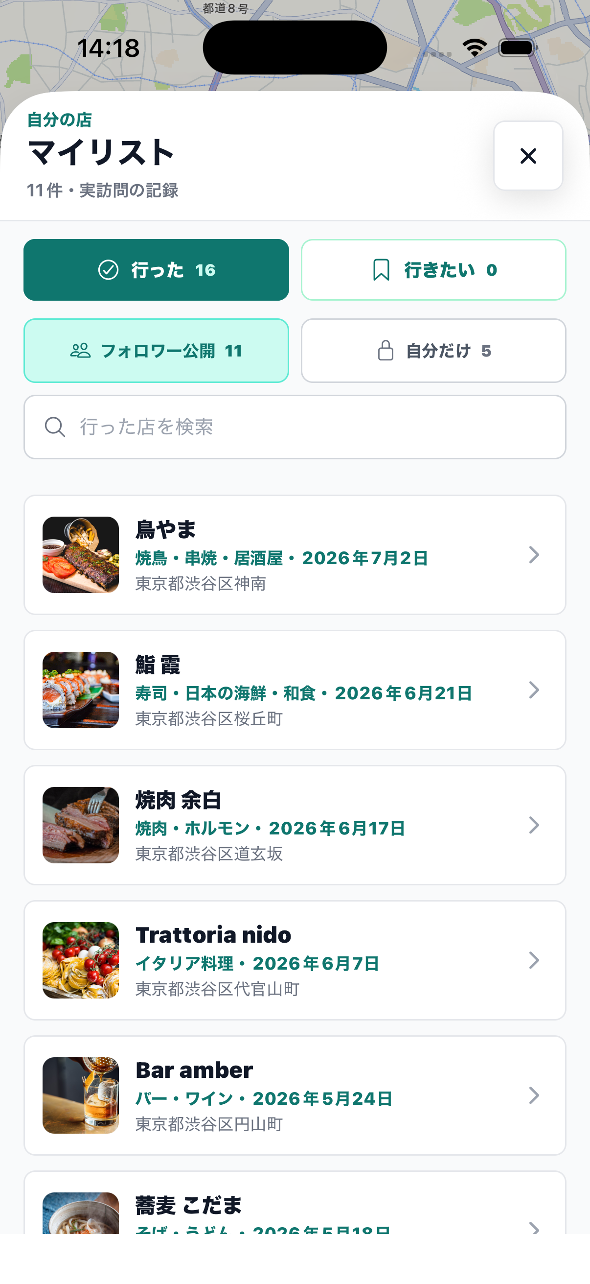 Favaの行きたいお店リスト